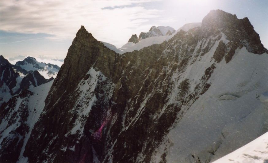 Aiguille de Rochefort ( 4001 metres ) in the Mont Blanc Massif