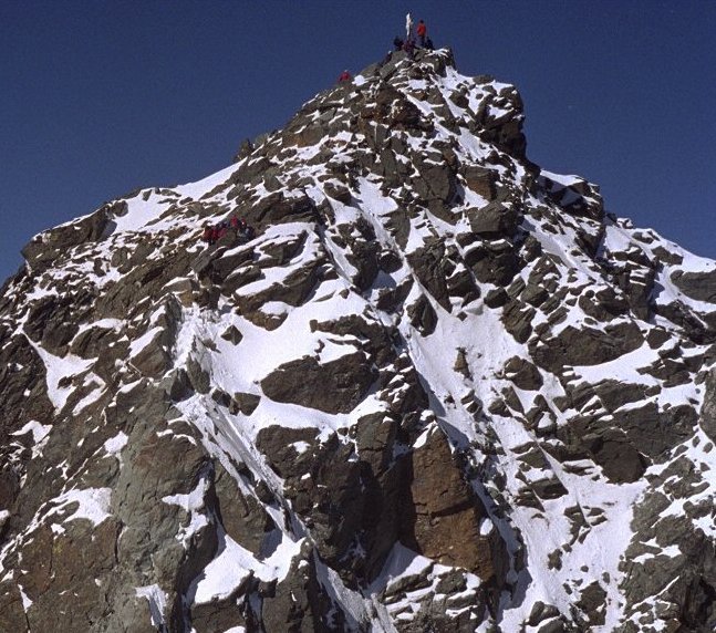 Summit of the Gross Glockner - highest mountain in Austria