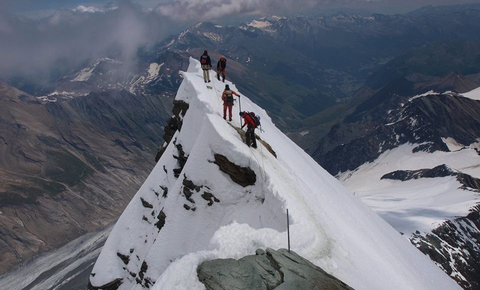 Summit of the Gross Glockner - highest mountain in Austria