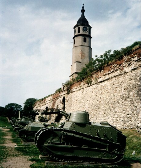 Old Armoured Vehicles at the Military Museum at Kalemegdan Fortress in Belgrade