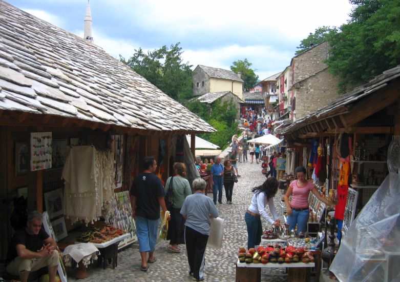 The Old City of Mostar in Bosnia