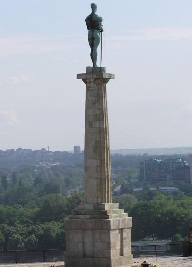 Victor Monument ( Pobednik ) in Kalemegdan Fortress in Belgrade