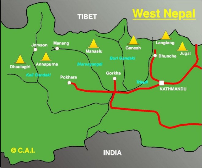 Map of West Nepal