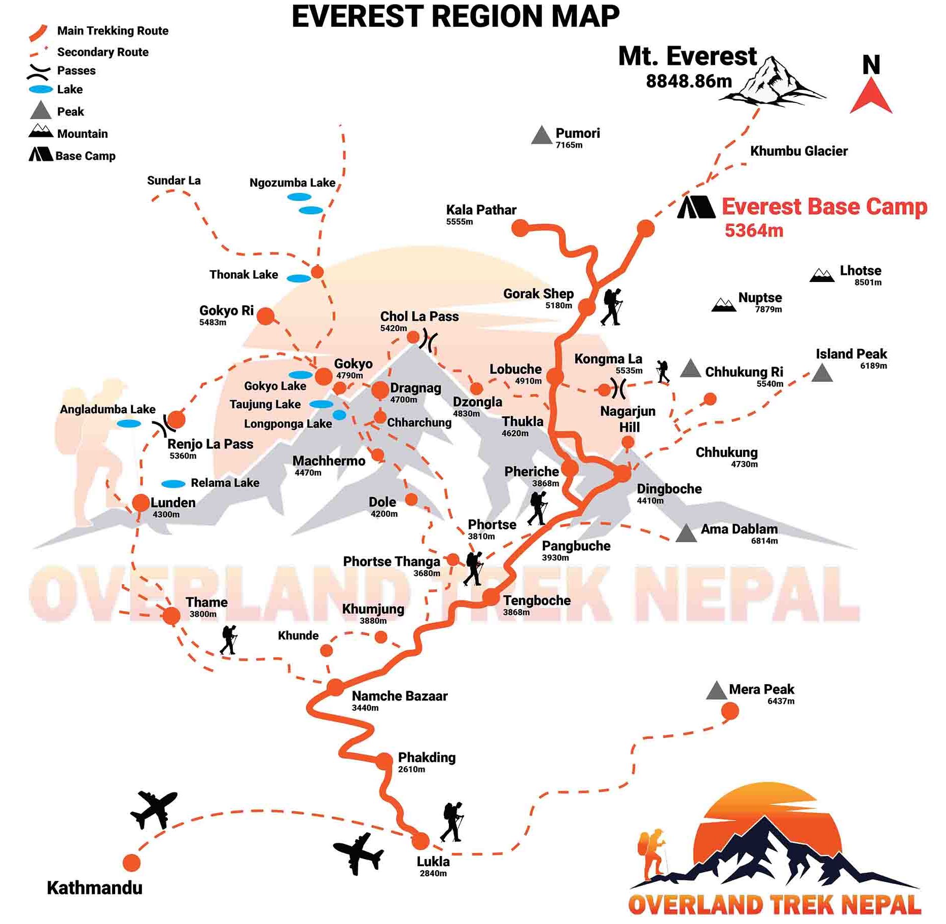 Map of Everest Region