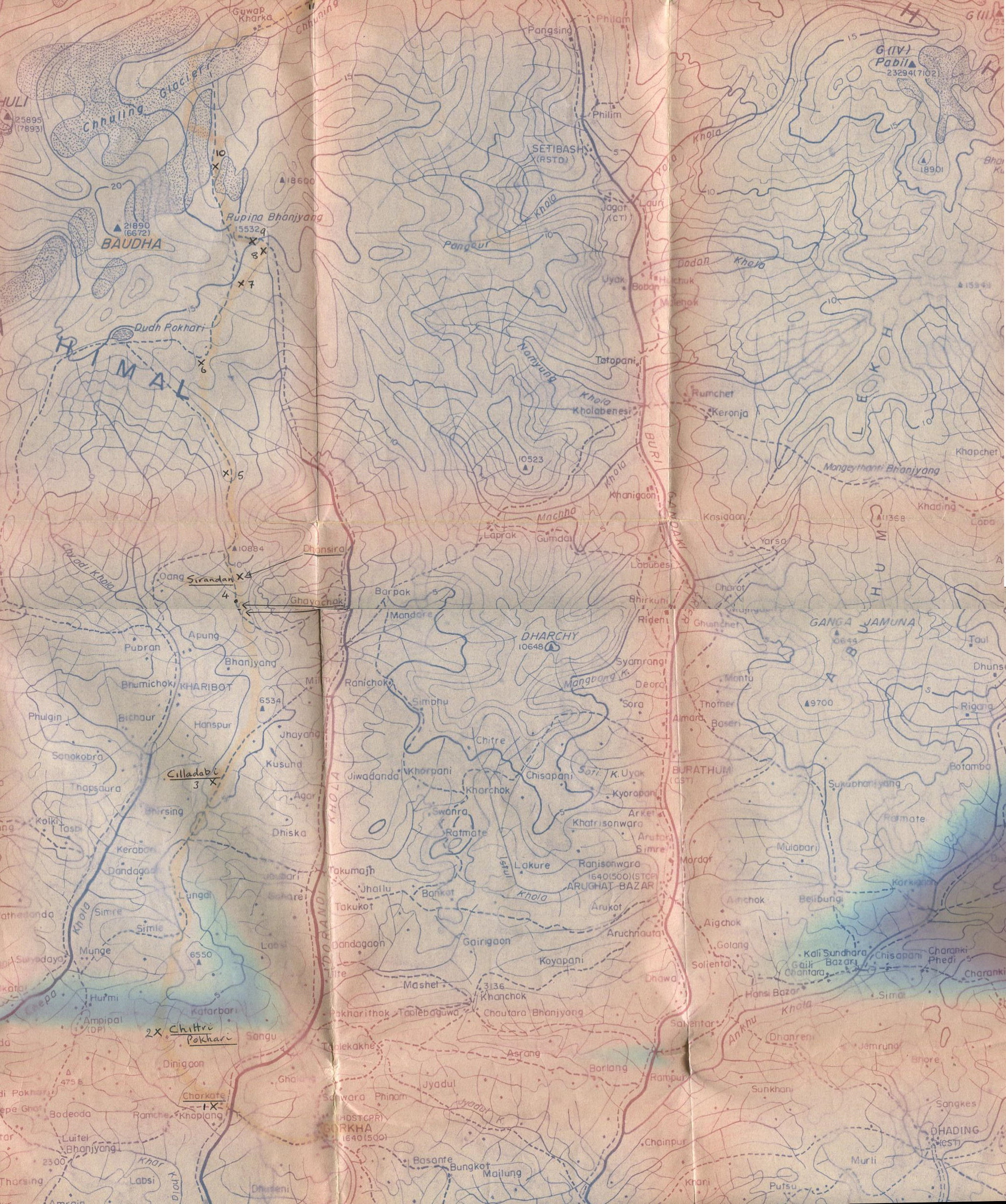 Map of the Rupina La