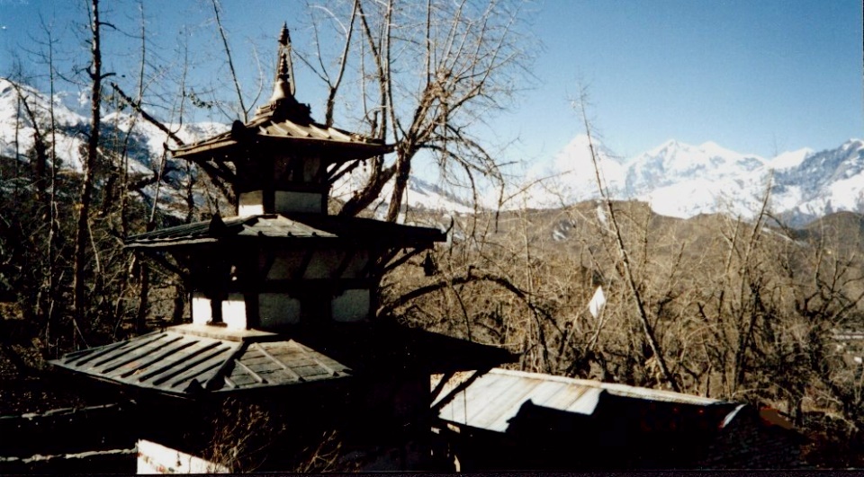 Dhaulagiri and Tukuche Peak from Temple at Muktinath