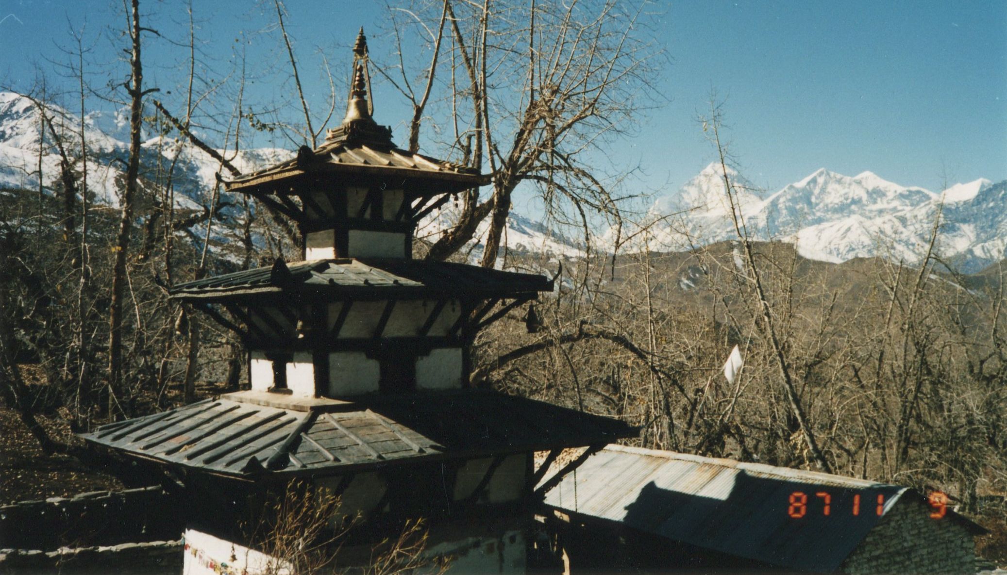 Dhaulagiri and Tukuche Peak from Temple at Muktinath
