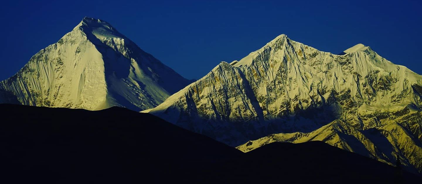 Mount Dhaulagiri and Tukuche Peak from Muktinath