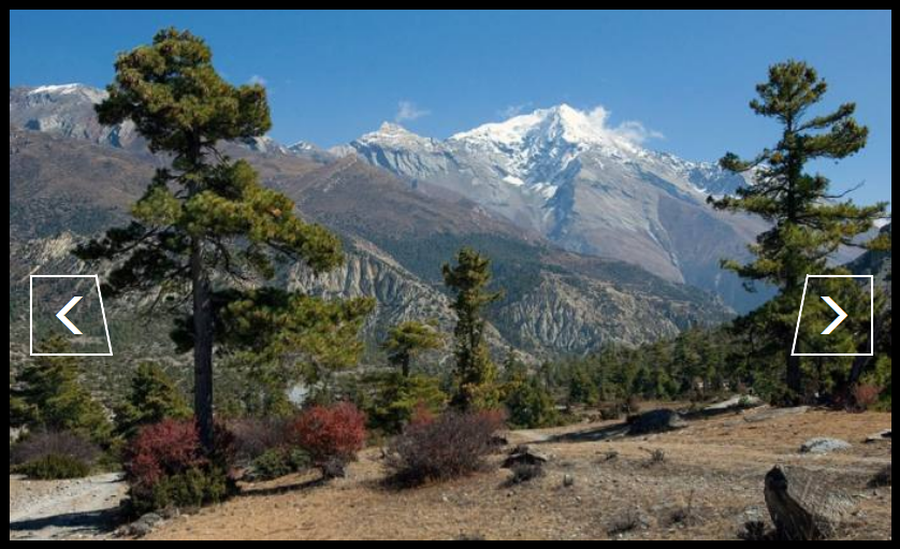 Pisang Peak from Manang Valley in the Annapurna Region of the Nepal Himalaya
