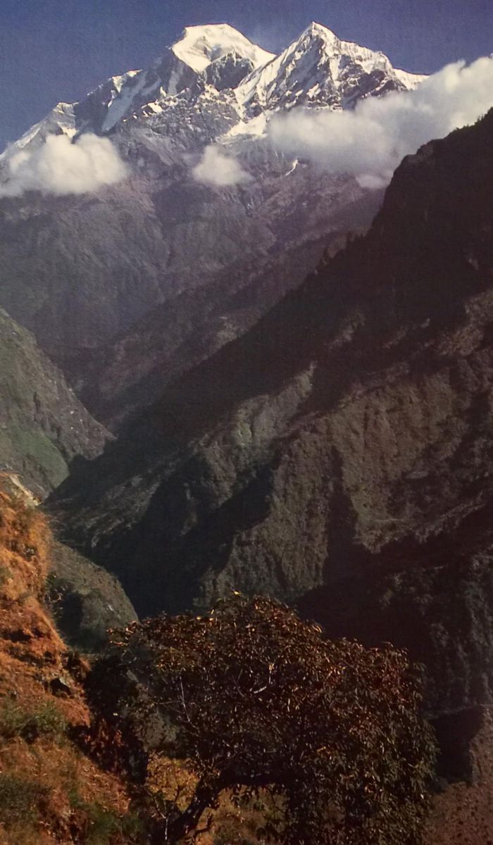 Mt. Dhaulagiri I and Manapati above the Mayagdi Khola Valley