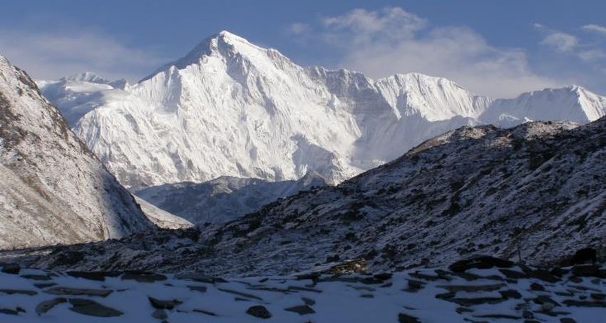 Mount Cho Oyu - the South Side from Khumbu Panch Pokhari at the head of the Gokyo Valley