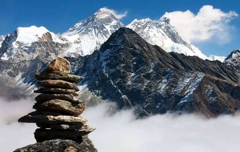 Everest, Nuptse and Lhotse from Gokyo Ri