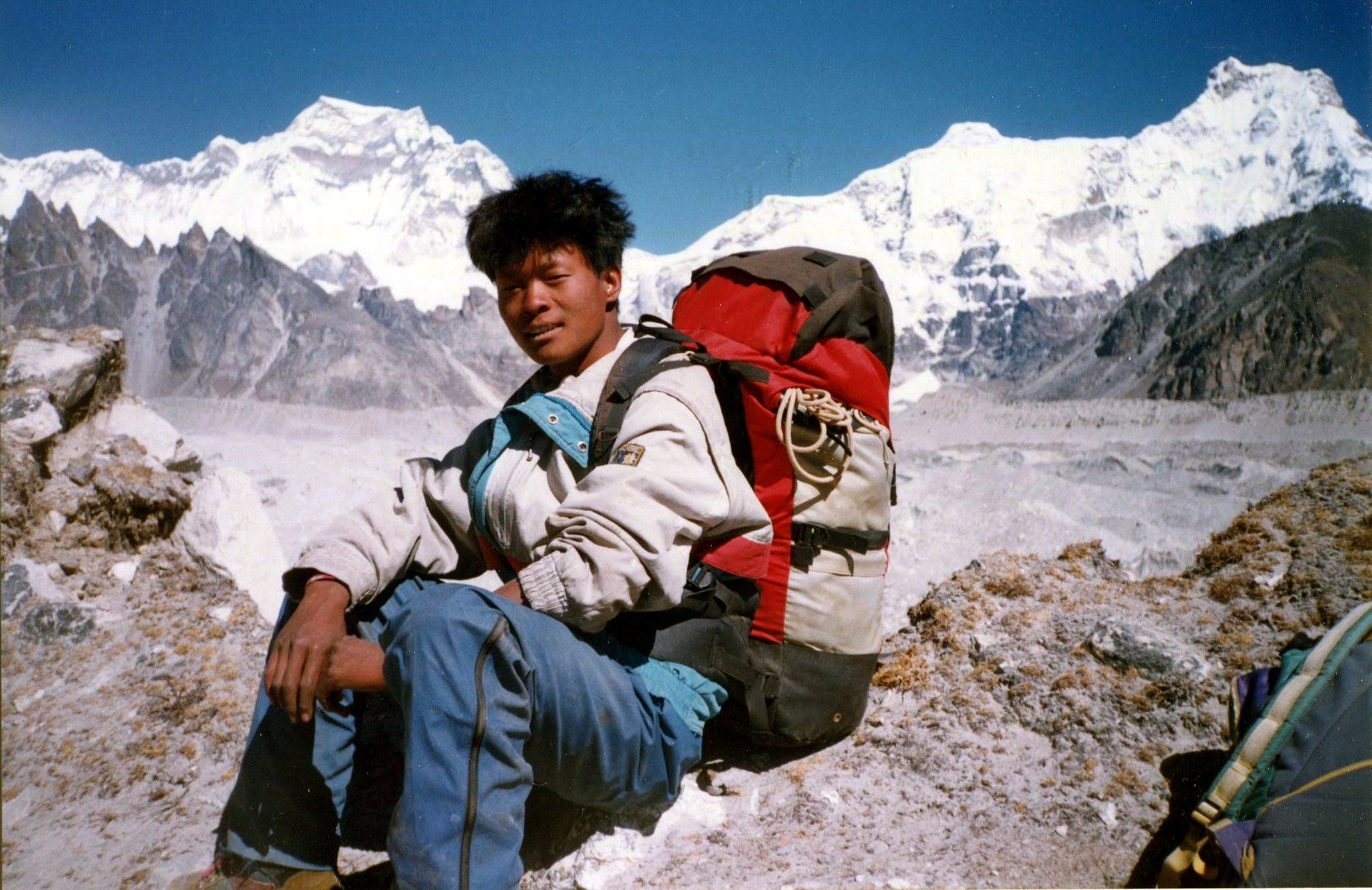Cha Kung ( aka Hunchhi or Hungchi ) - 6845m - from camp in upper Gokyo Valley