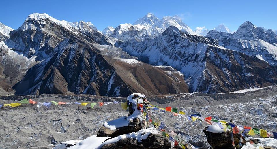 Mount Everest, Nuptse and Lhotse from Gokyo Ri