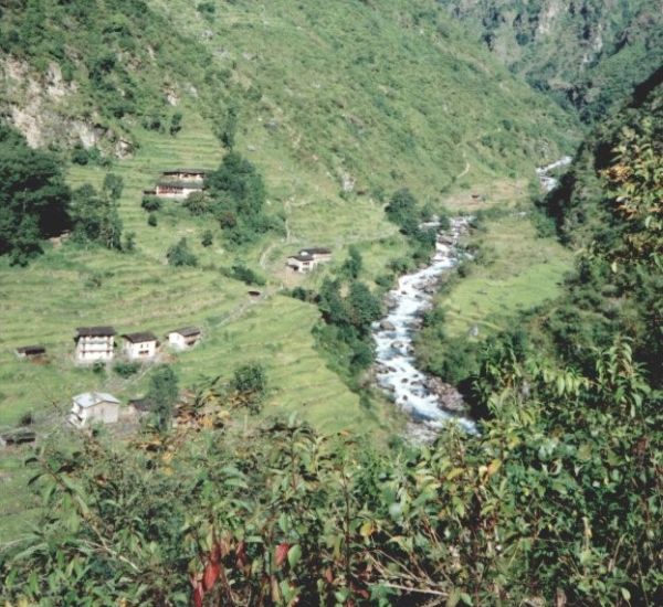 Village in the Indrawati Khola Valley in Helambu Region