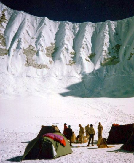 Camp on Nahre Glacier beneath Mingbo La