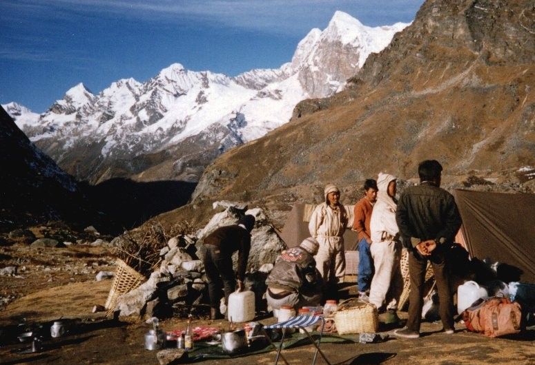 Camp at Dig Kare on ascent from Hinku Valley to Mera La