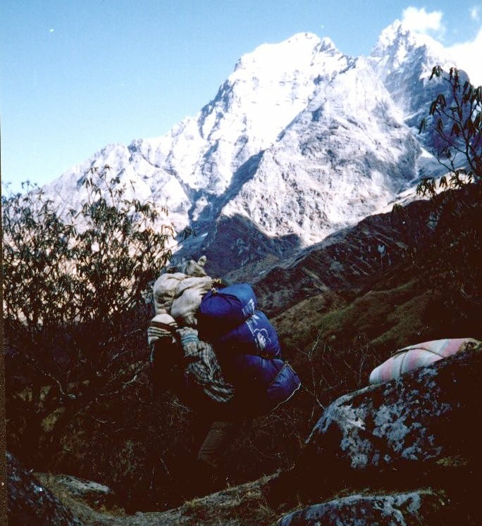 Charpati Himal on ascent to Zatrwa La on route to the Hinku Valley from Lukla