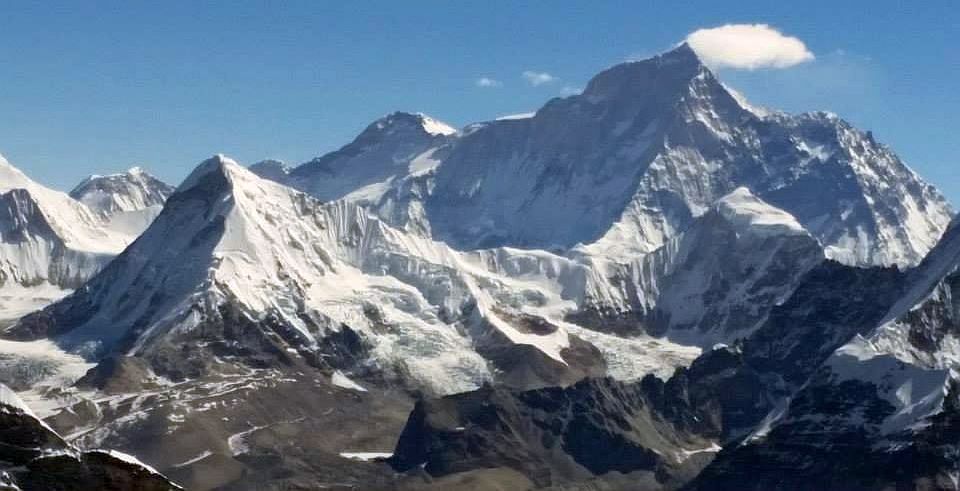 Chonku Chuli and Mount Makalu from Mera Peak