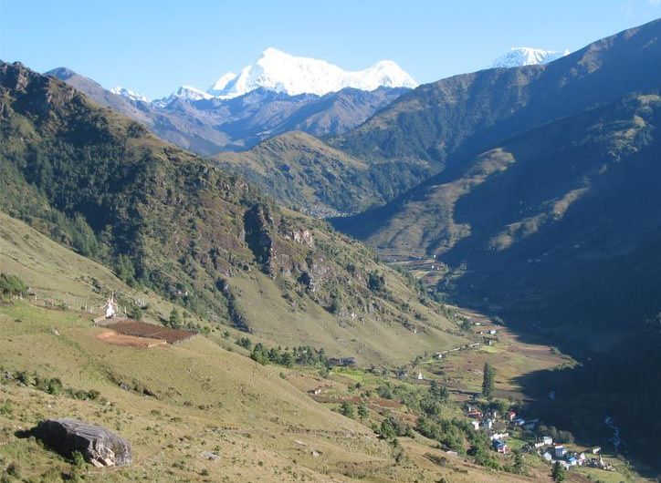 Mount Numbur above Junbesi Village on the trade route from Jiri to Namche Bazaar