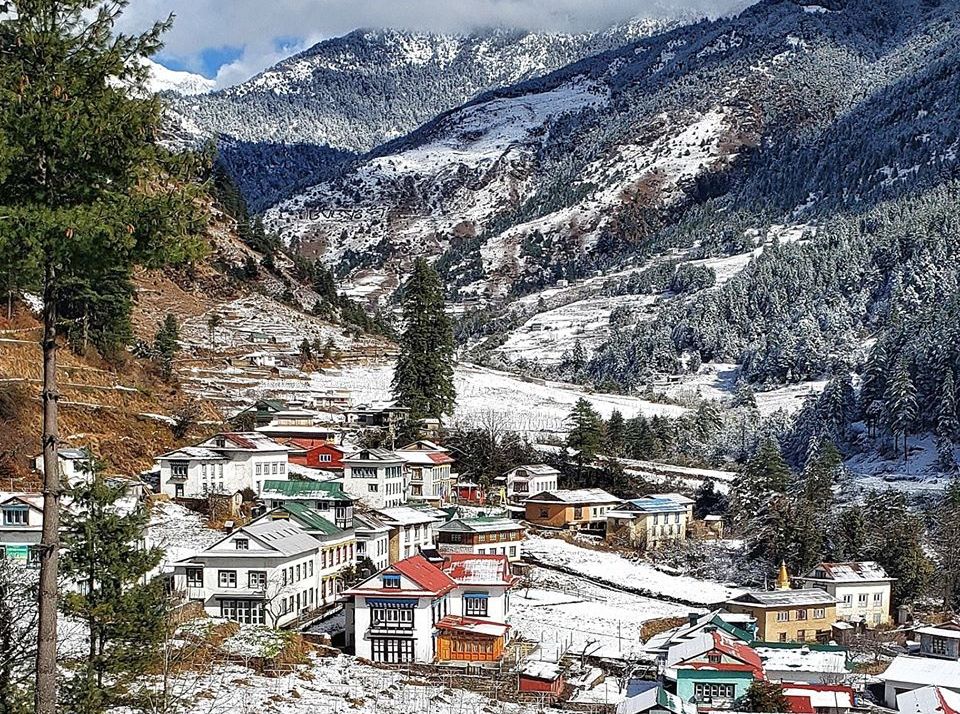 Junbesi Village in winter