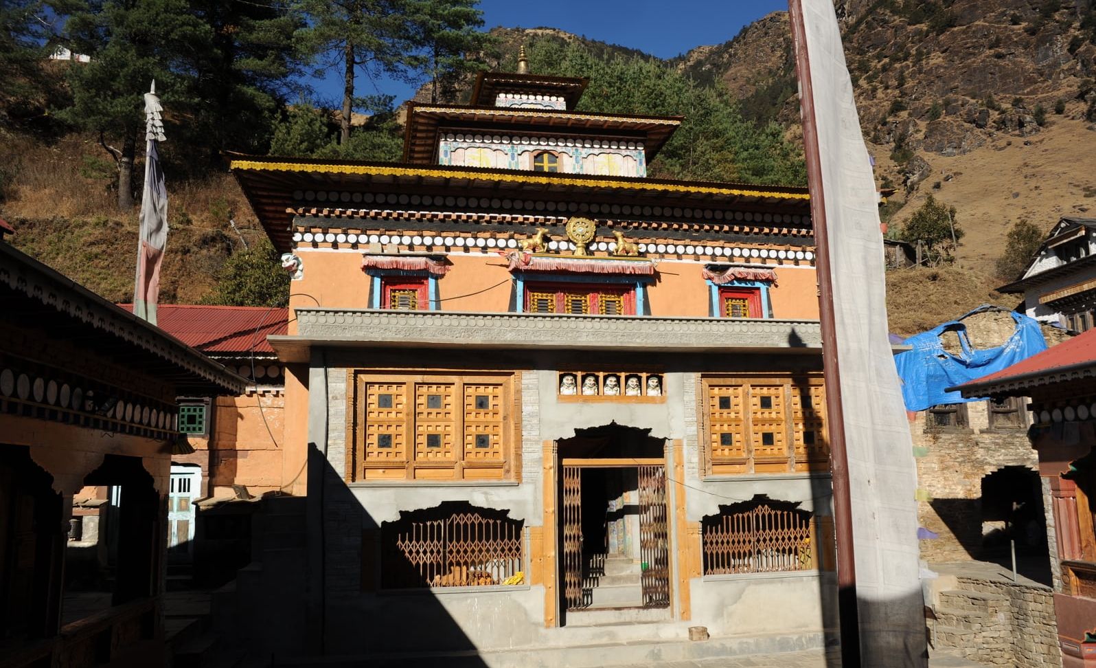 Gompa ( Buddhist Monastery ) at Junbesi Village in the Solo Khumbu region