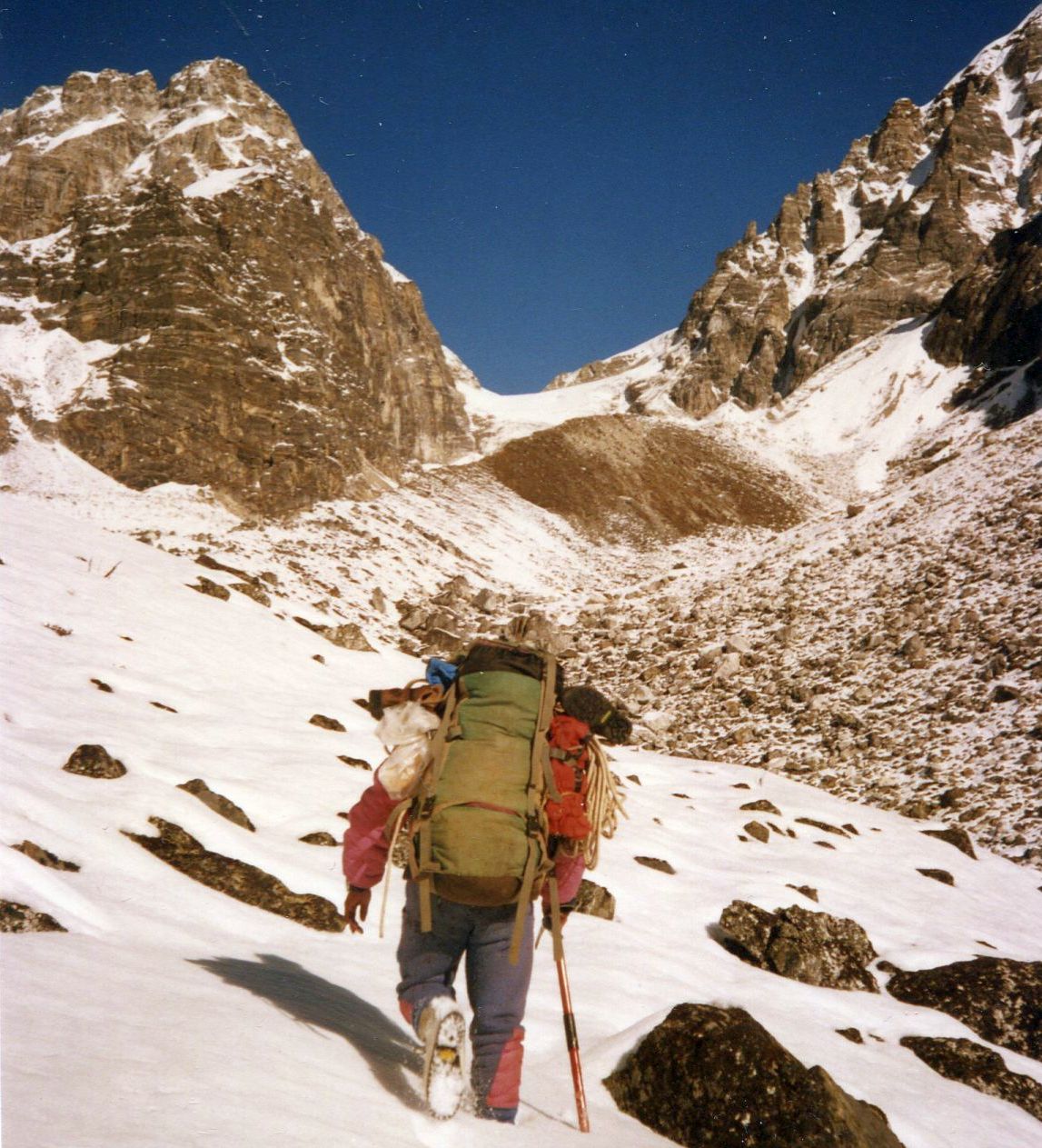 Ascent to Ice-fall on Balephi Glacier
