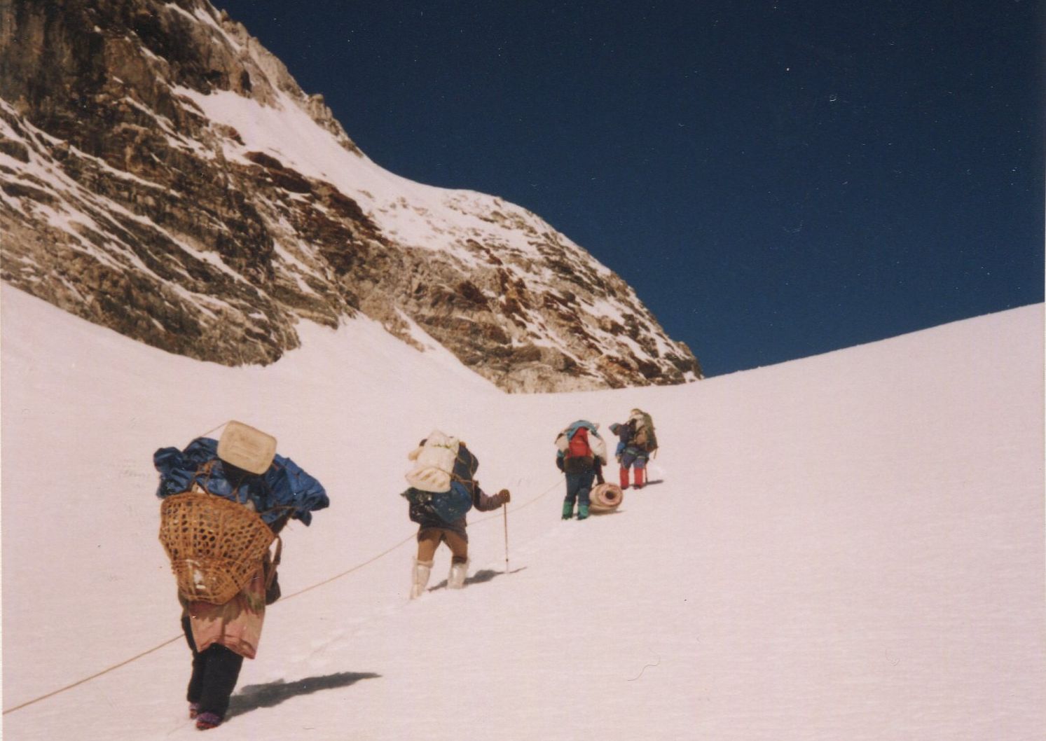 Ascent of Upper Balephi Glacier to Tilman's Pass
