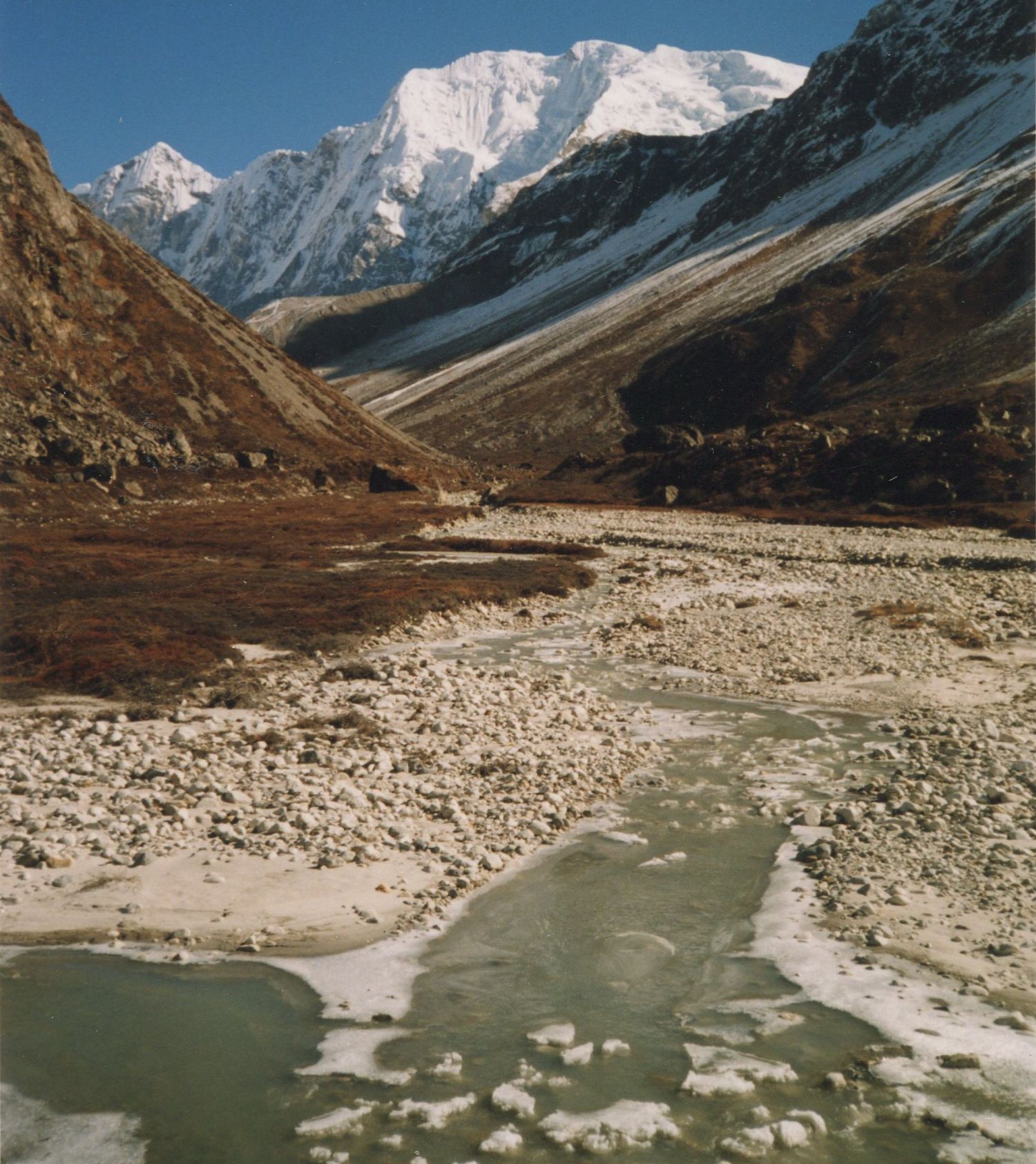 Dome Blanc from Langshisa Kharka in the Langtang Valley