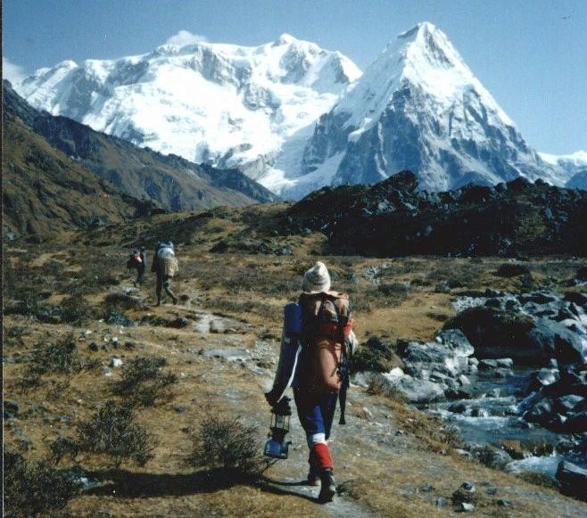 Mount Kabru and Mount Ratong in the Kangchenjunga Region of the Nepal Himalaya