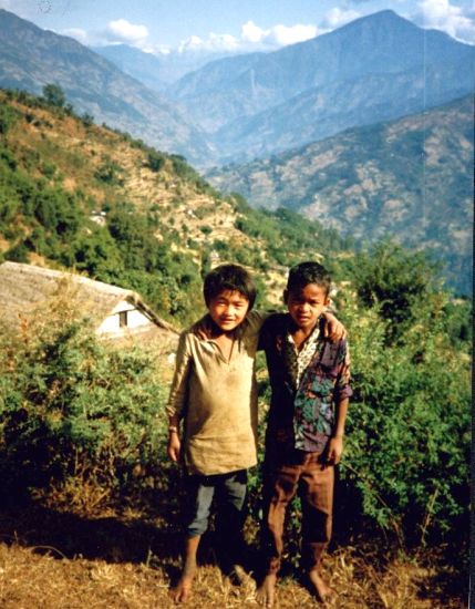 Nepalese Schoolboys and the Tamur River Valley