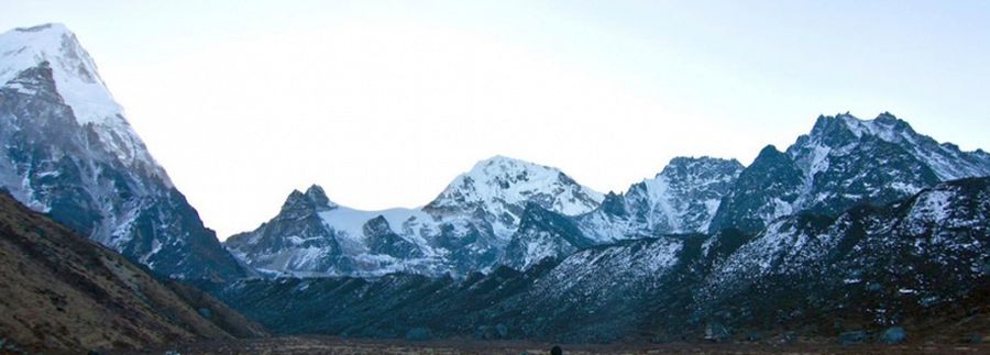 Yalung Glacier and Mount Koktang on the South Side of Mount Kangchenjunga