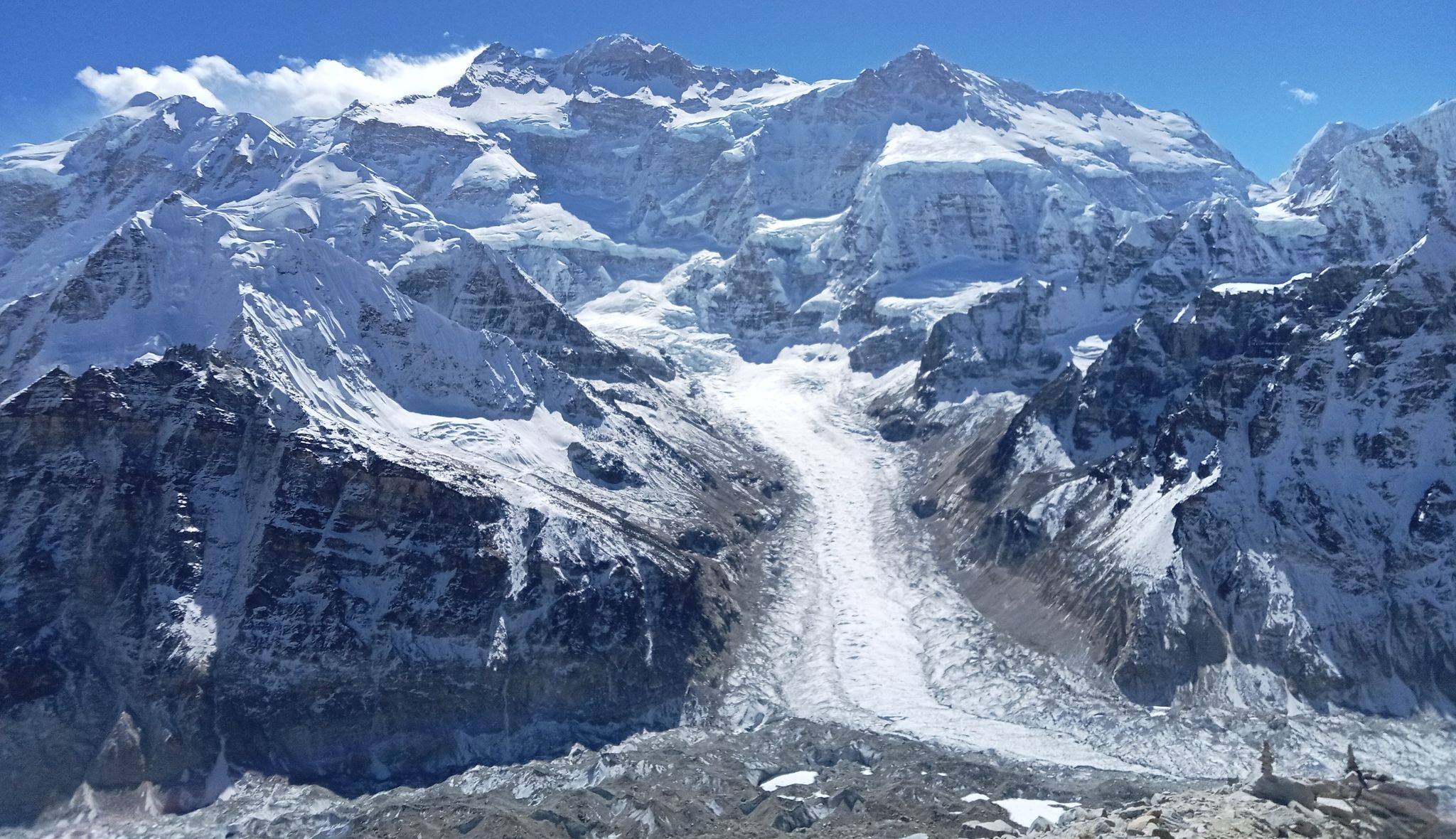 Mount Kangchenjunga from above Pang Pema on the North Side