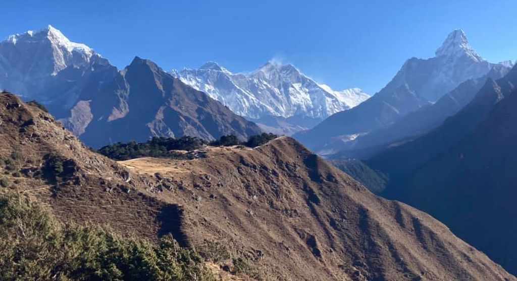 Taboche, Everest, Nuptse-Lhotse Wall and Ama Dablam