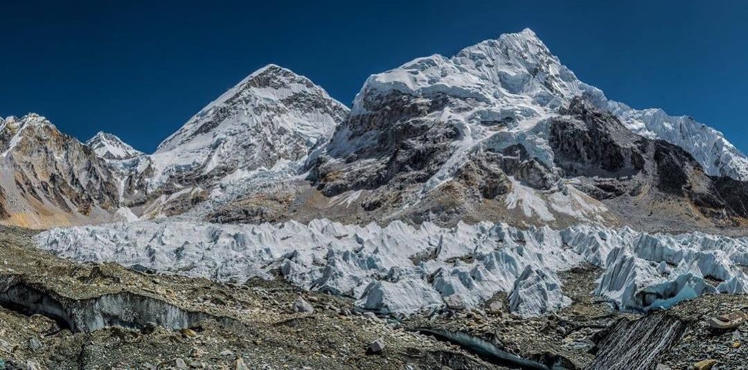 Nuptse above Khumbu Glacier