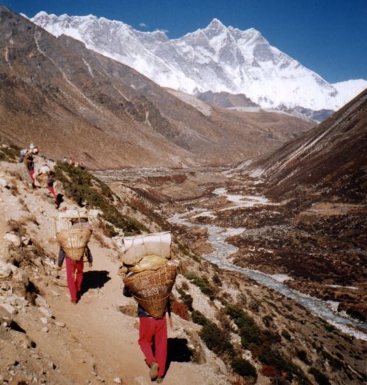 Imja Khola Valley and Mt.Lhotse
