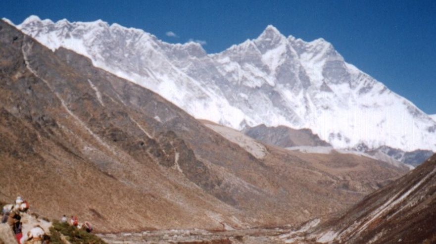 Nuptse and Lhotse from Imja Khosi Valley in the Everest Region of the Nepal Himalaya