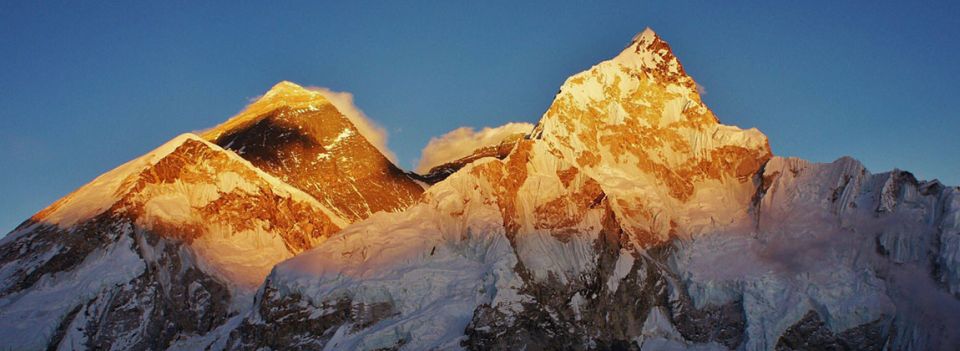 Sunset on Everest and Nuptse from Kallar Pattar