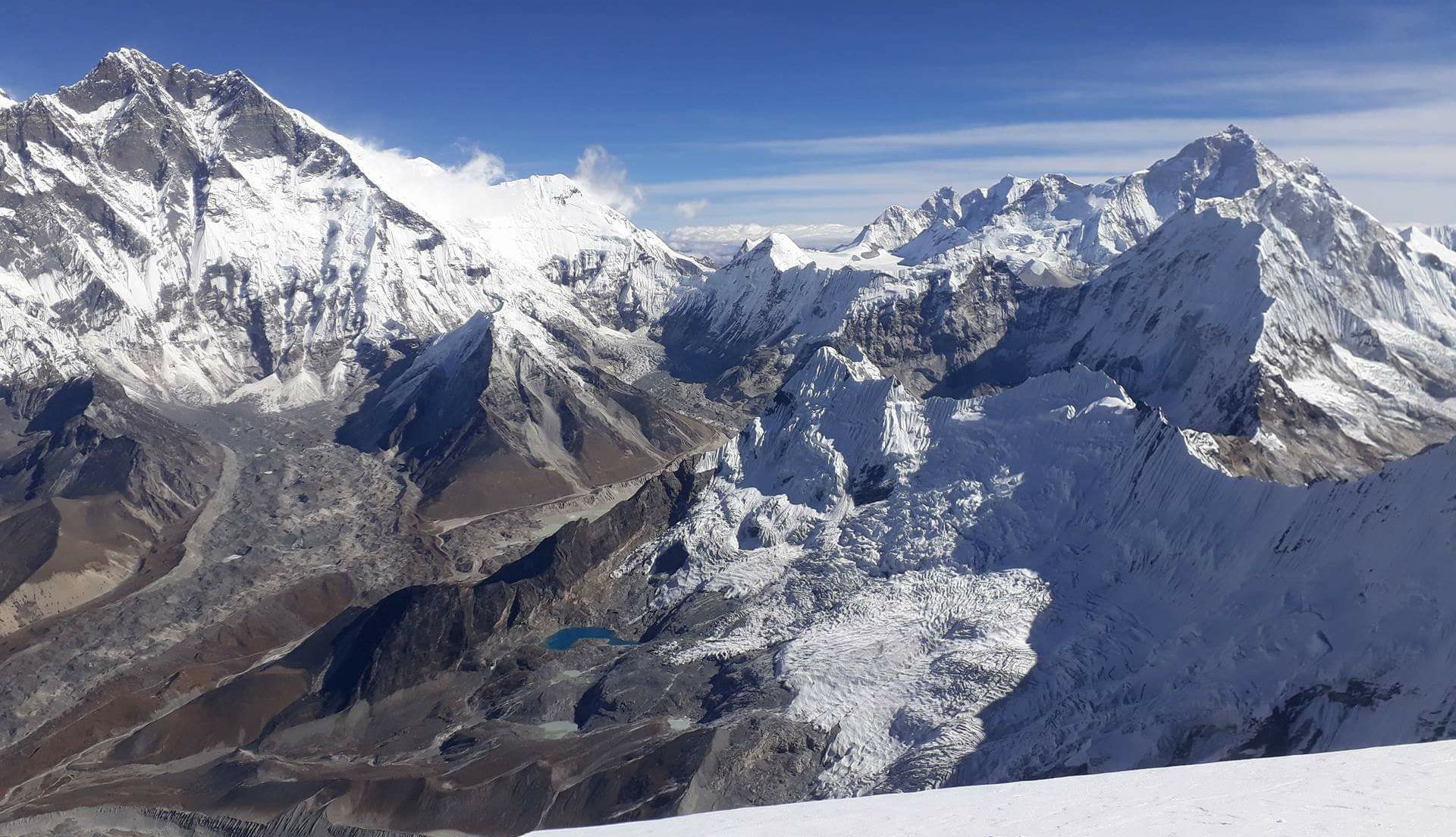 Upper Chukhung Valley beneath Lhotse, Makalu and Baruntse