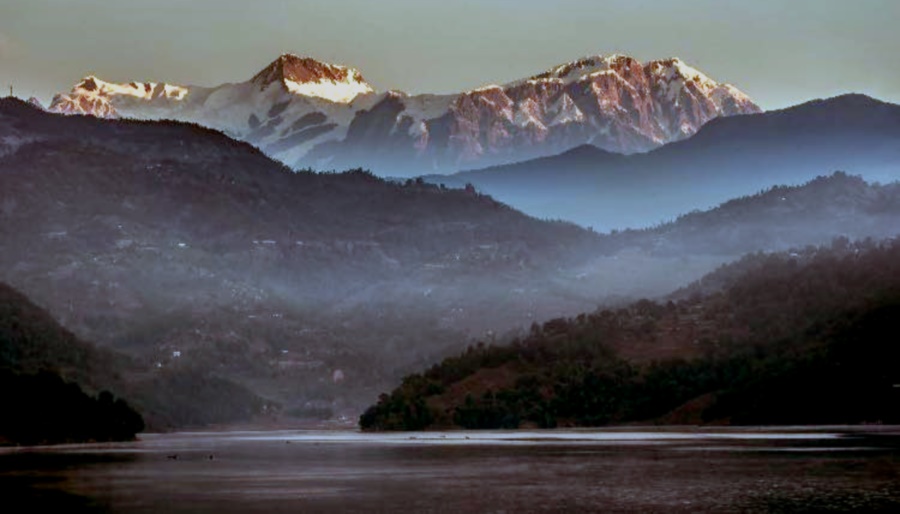 Annapurna Himal and the Lamjung Himal from Bagnash Lake