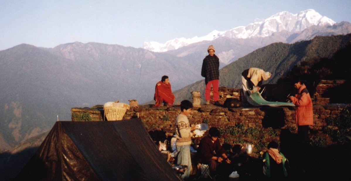 Sunrise at Ganpokhara beneath the Lamjung Himal