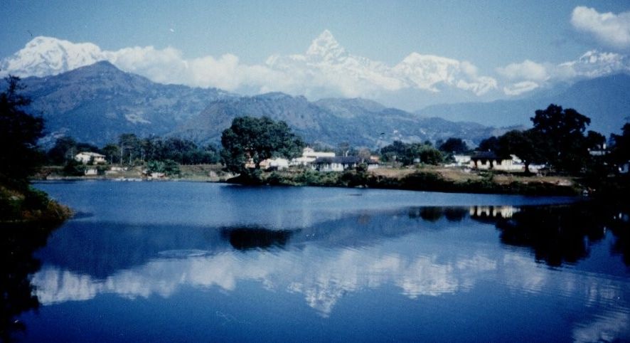 Macchapucchre and the Annapurna Himal from Phewa Tal, Pokhara
