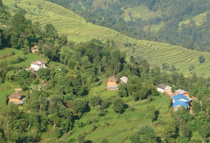 Farms and Terraced Hillsides