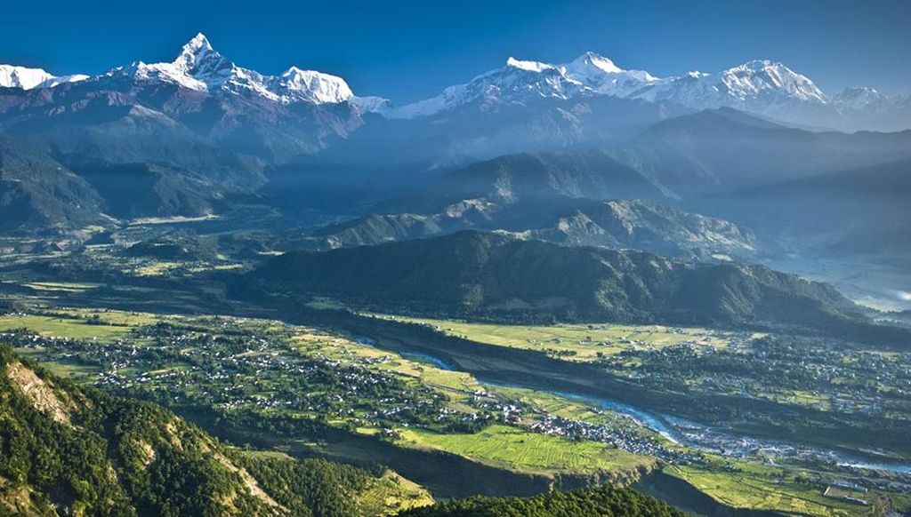 Annapurna Himal and the Lamjung Himal from Pokhara