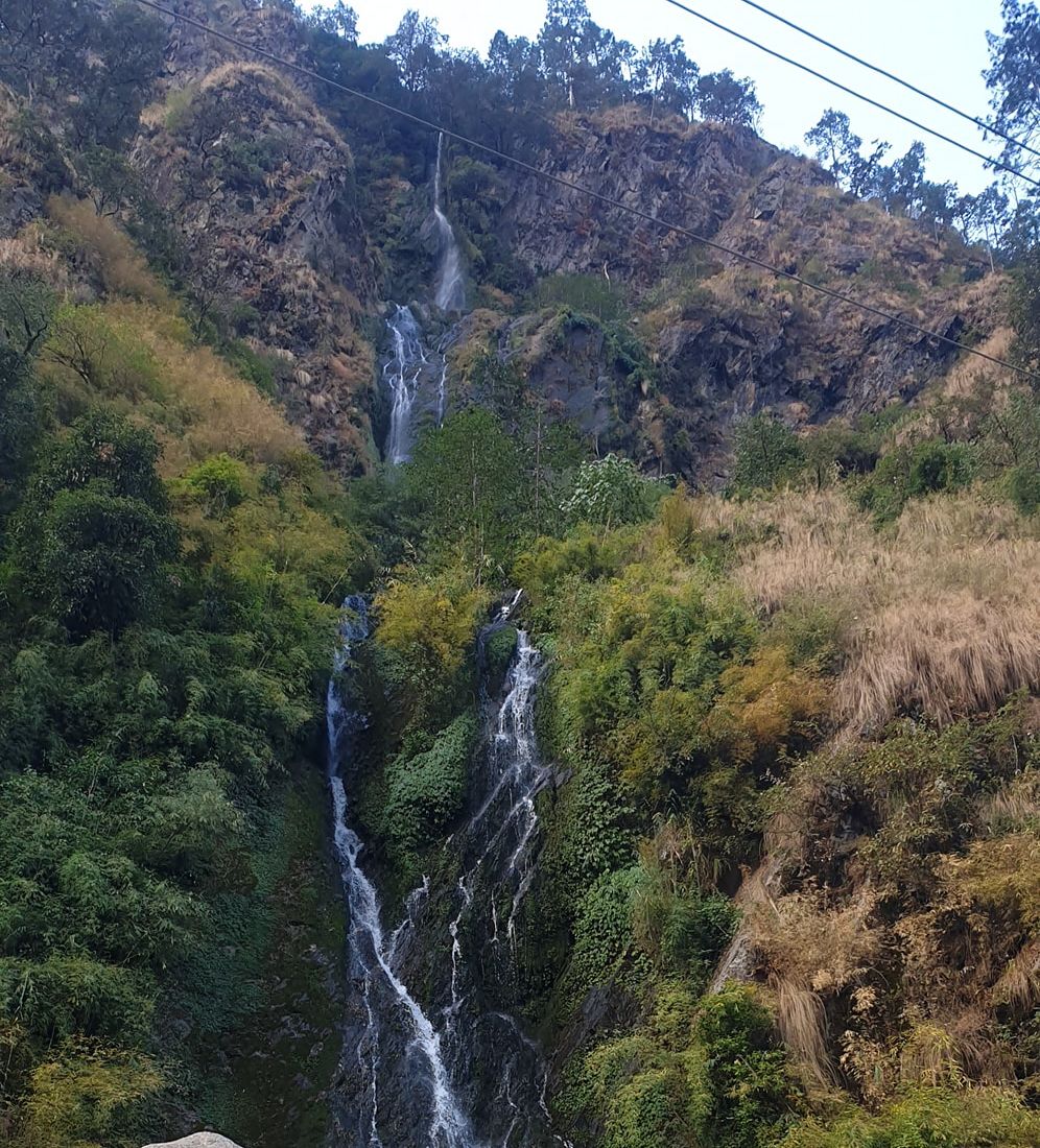 Waterfalls above Langtang Khola Valley
