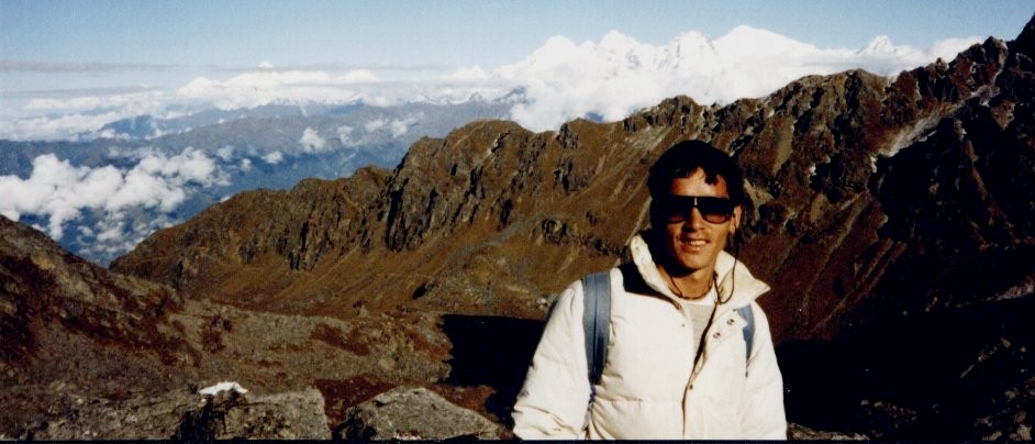 Baudha Peak and the Ganesh Himal from Laurebina Pass