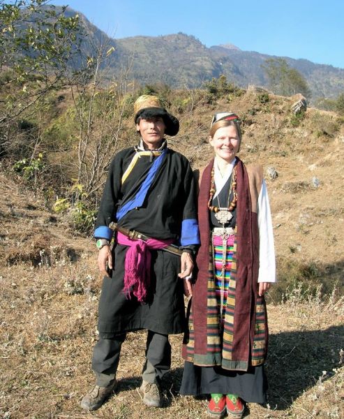 Sirdar John Lama and wife in traditional tibetan dress