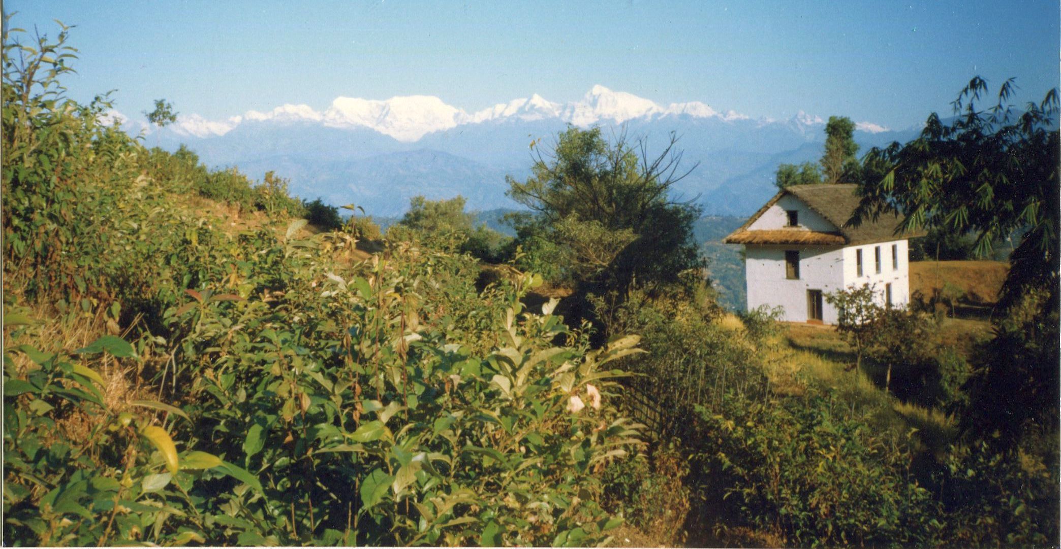 Chamlang and Makalu Himal on route from Kanbari to Chainpur
