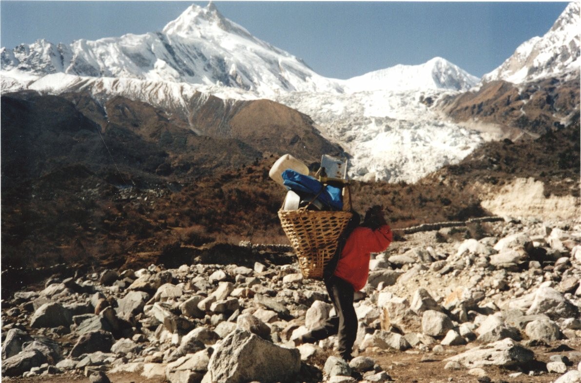 Mt. Manaslu on route from Samagaon to Samdu in the Buri Gandaki Valley