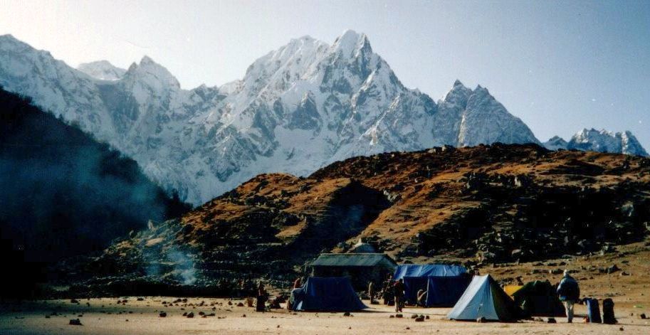 Mt.Phungi from camp at Phedi beneath Larkya La